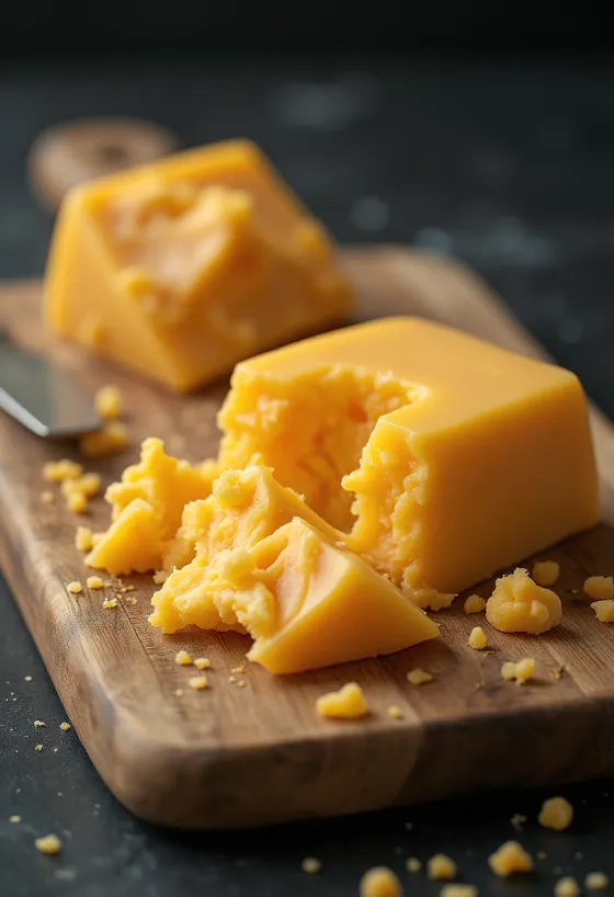 Narezan in na kocke narezan sir cheddar na leseni deski za rezanje