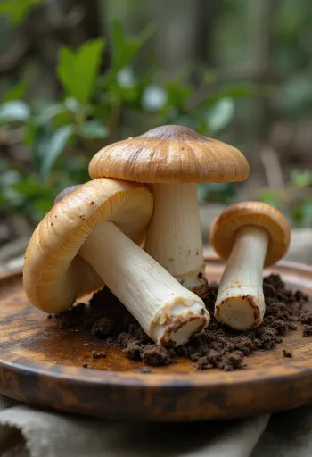 Narezane in očiščene borove kolobarnice na leseni deski