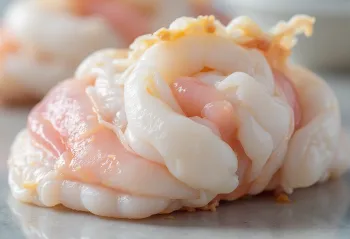 Svež morski rak na leseni deski z limono, česnom in začimbami