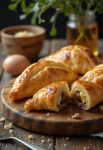 Empanadas de Pino, čilski mesni žepki, polnjeni s koruzo, v zlato rjavem testu