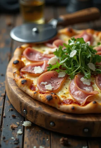 Pizza con Speck e Rucola s pršutom speck in rukolo