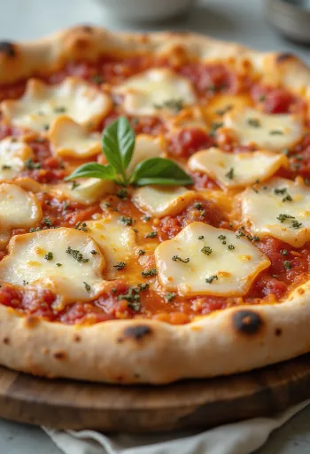 Pizza al Grana Padano s sirom in baziliko