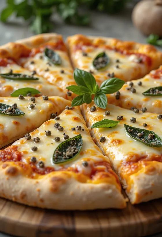 Poprova pizza z mocarelo in sirom pecorino