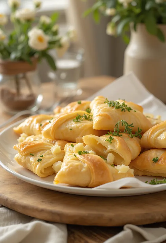 Svež burek s skuto in česnom
