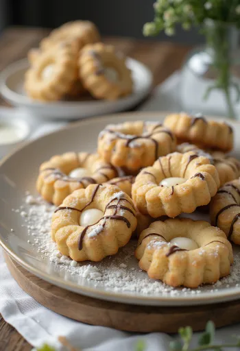 Marcipanovi piškoti postreženi na krožniku