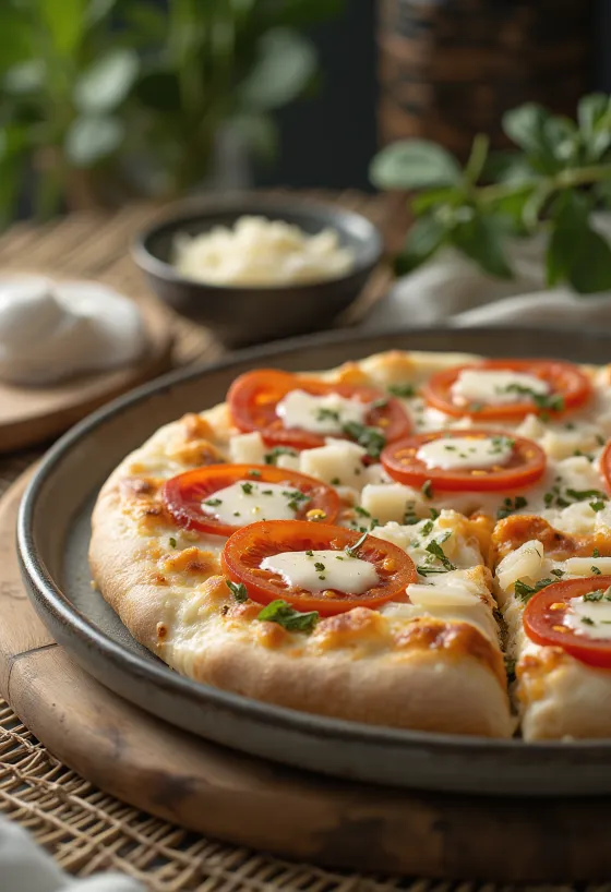 Pizza al Mascarpone z baziliko in parmezanom