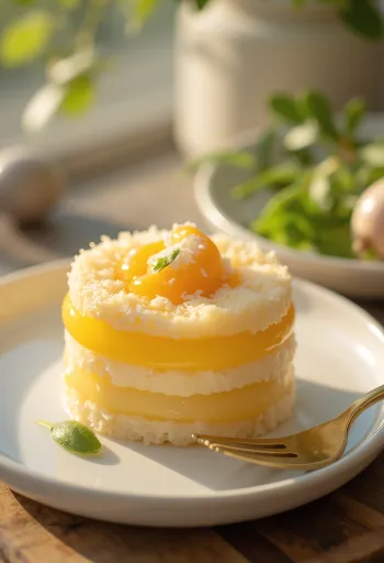 Bánh da lợn s kokosovim mlekom, narezan in sveže postrežen