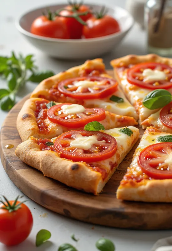 Pizza al Pomodoro Fresco s svežim paradižnikom in mocarelo