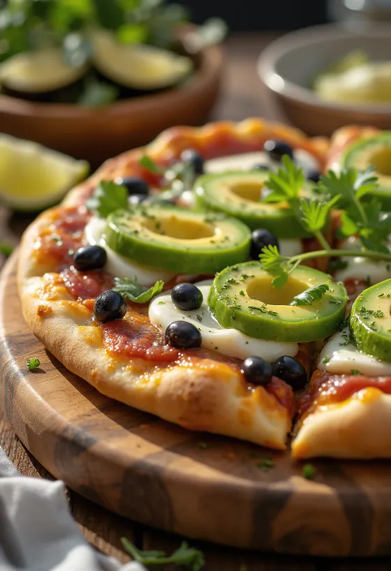 Pizza Mexicana z jalapeño papriko, črnim fižolom in avokadom