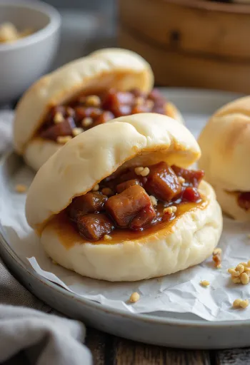 Brezglutenski char siu bao z nadevom iz svinjine