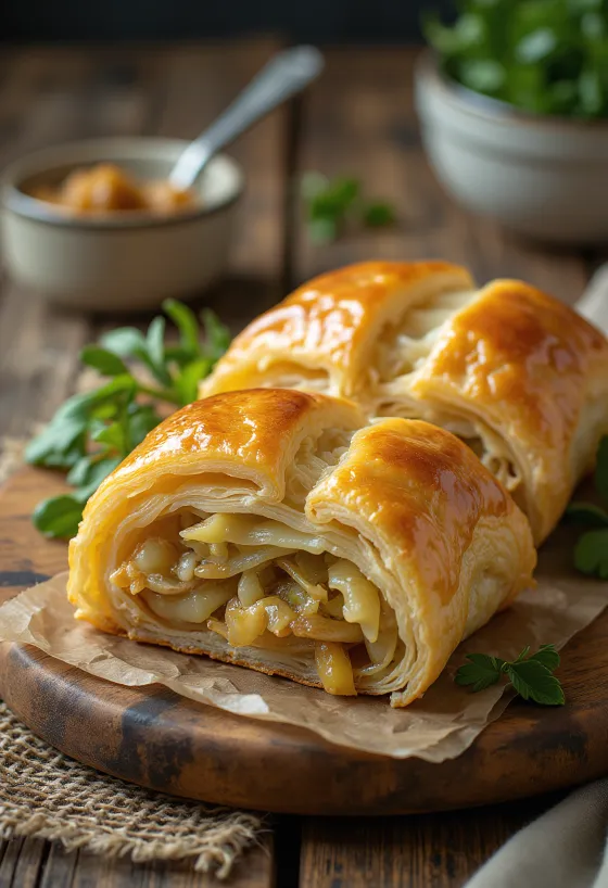 Zeljni zavitek serviran