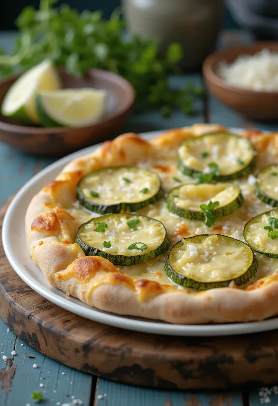 Pizza al Zucchini z bučkami in siri