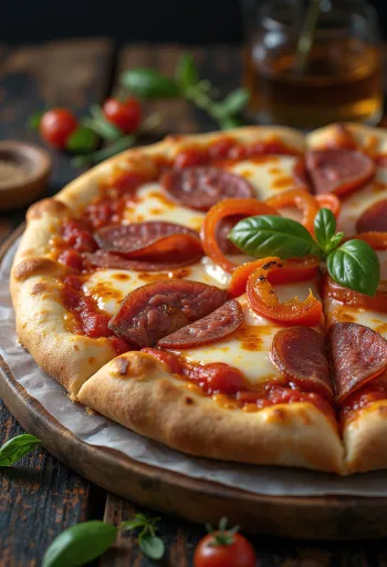 Pizza alla Campagnola s salamo in zelenjavo