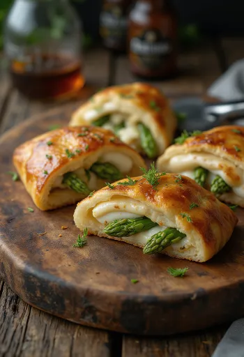 Pomladni zelenjavni calzone zlatorjavo pečen
