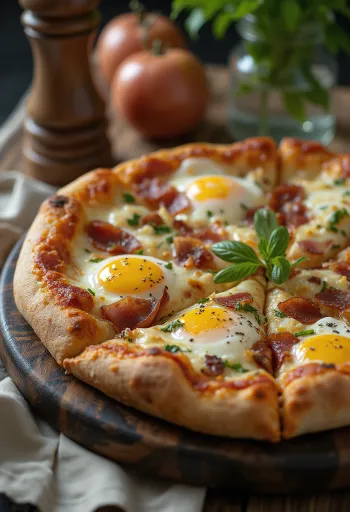 Pizza Rustica Abruzzese s slanino, jajci in sirom pecorino