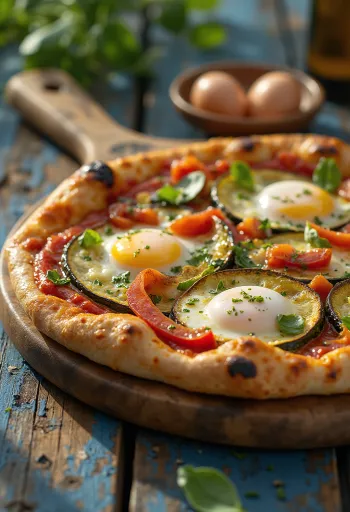Pizza alla Griglia s popečeno zelenjavo