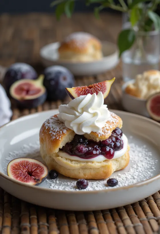 Semla s figovim nadevom, sveže postrežen