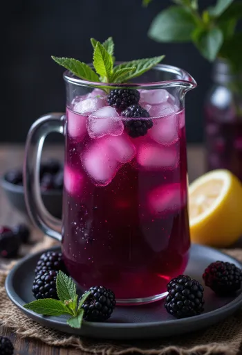 Robidova limonada, postrežena v kozarcu