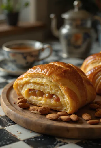 Marcipanov rogljiček postrežen