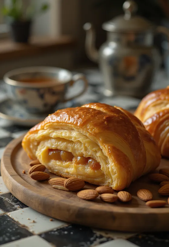 Marcipanov rogljiček postrežen
