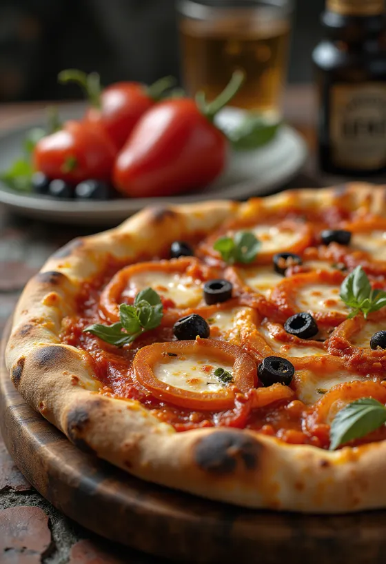 Pizza alla Zingara z zelenjavo in klobaso