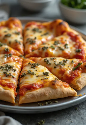 St. Louis Style Pizza s tankim testom in sirom Provel