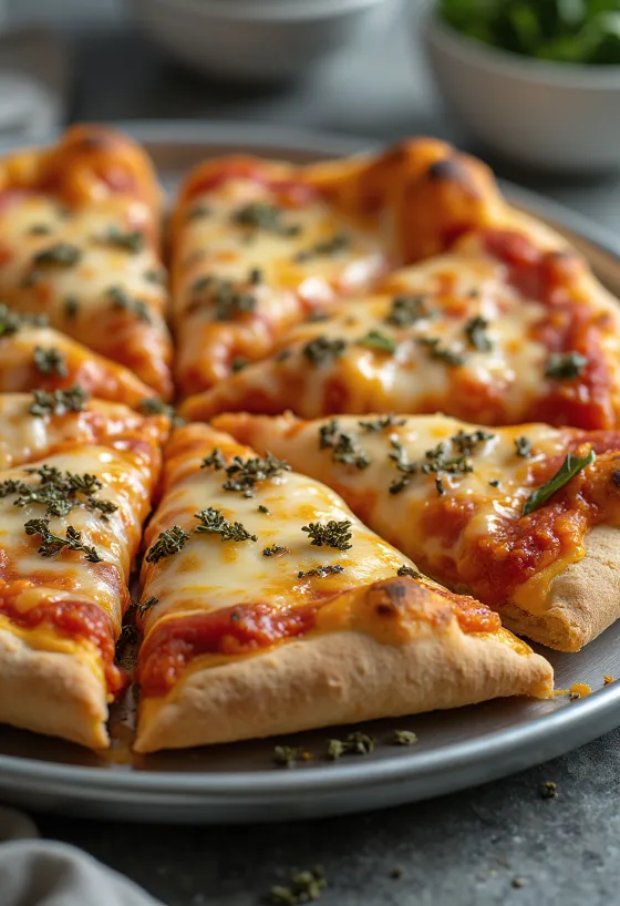 St. Louis Style Pizza s tankim testom in sirom Provel