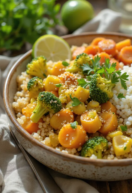 Zelenjavna curry Budova skleda, postrežena