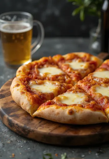 Pizza al Provola z dimljenim sirom provola in svežo baziliko