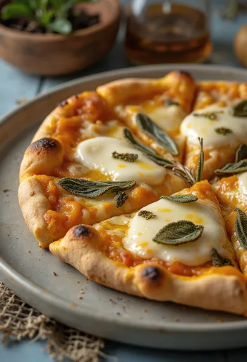 Pizza alla Zucca s pečeno bučo in mocarelo