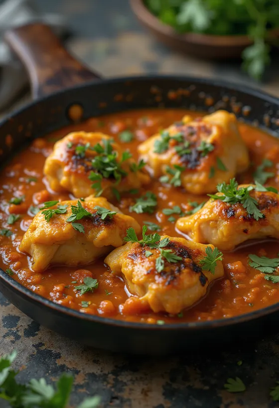 Saji s koriandrom, postrežen s svežim koriandrom in limono