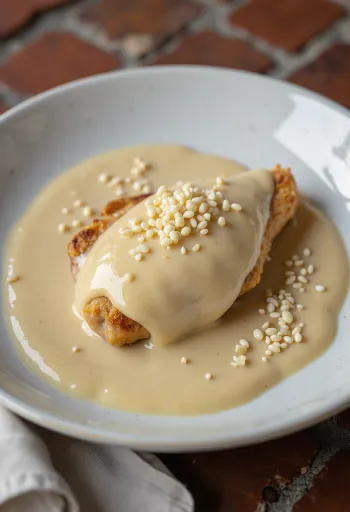 Mole blanco, postrežen s piščancem in kislo smetano
