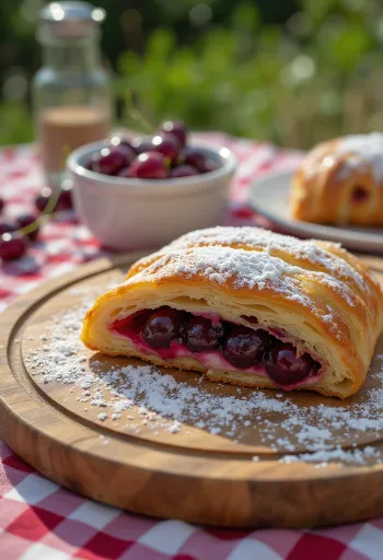 Višnjev zavitek postrežen