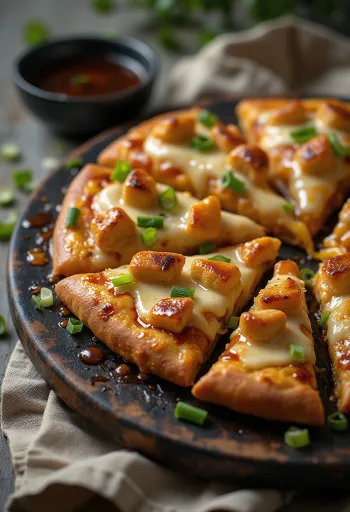 Teriyaki chicken pizza s piščancem na žaru in sezamovim semenom