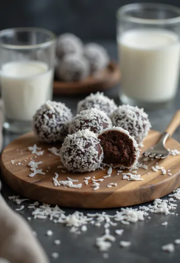 Brigadeiro s kokosovimi kosmiči, sveže pripravljen