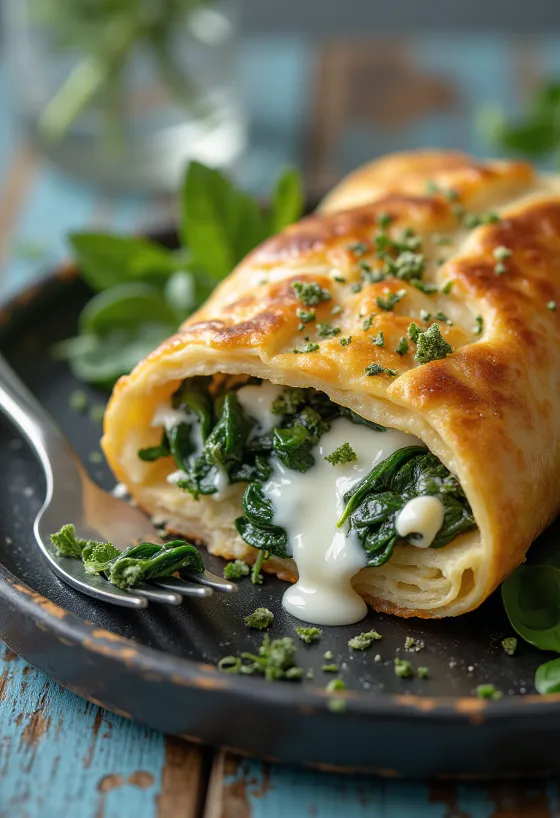 Sveže pečen Calzone z Grškim Jogurtom