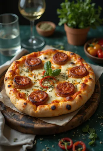 Veganska Pizza Diavola z rastlinsko klobaso in čilijem