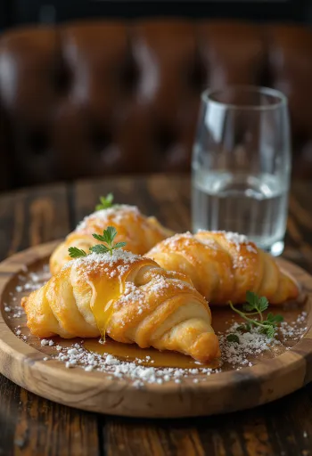 Sveža, topla sopaipilla, postrežena z medom