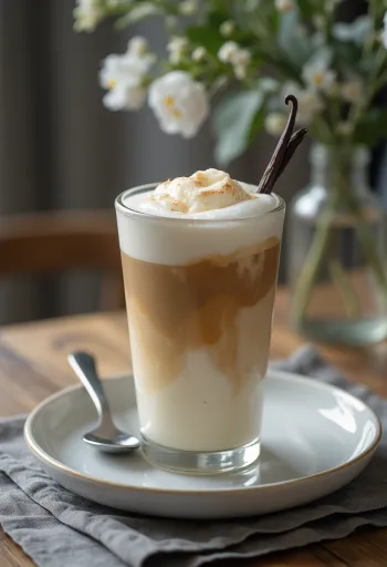 Sveže postrežen vaniljev latte