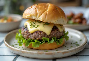 Telečji burger s pehtranom in sirom