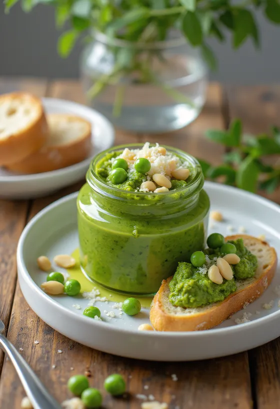 Pesto z grahom in meto, sveža zelena omaka