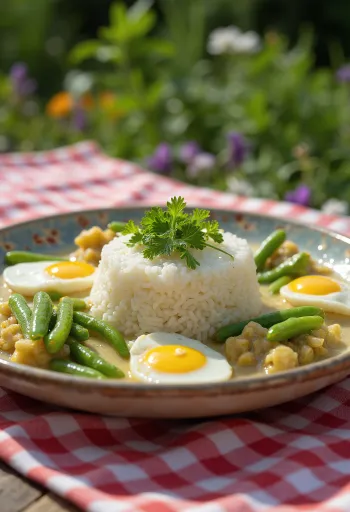 Thali v različici Manipuri Chakluk, postrežen z bogatimi začimbami