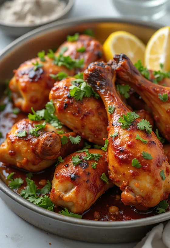 Tandoori piščanec, postrežen z naan kruhom in solato