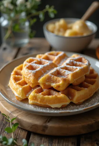 Pivski vaflji, postreženi