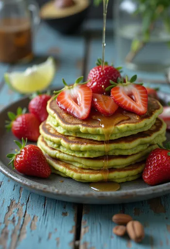 Veganske avokadove palačinke postrežene