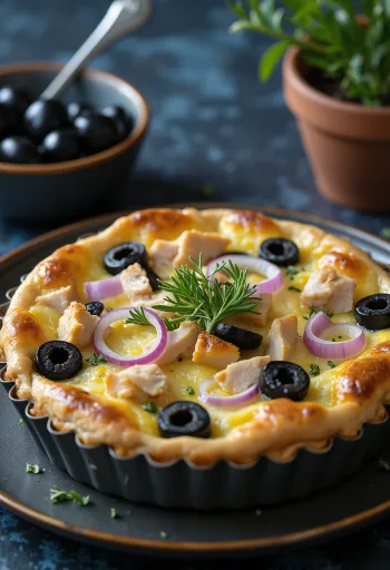 Quiche au Thon postrežen