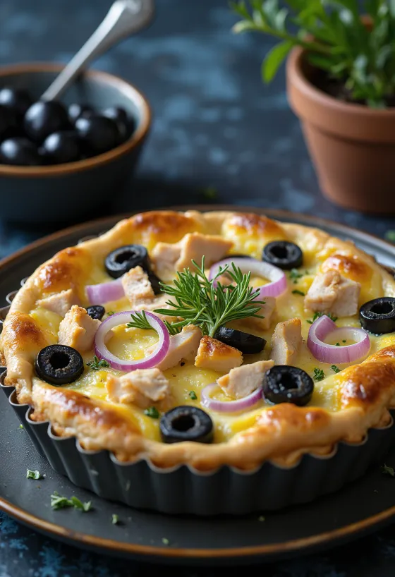 Quiche au Thon postrežen