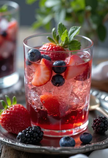 Jagodičev cider sveže postrežen