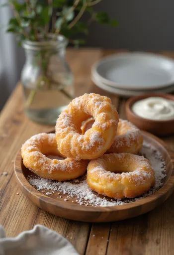 Munkringlor tradicionalni skandinavski krof postrežen
