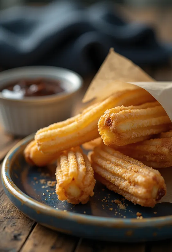 Churros postrežen